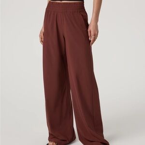 Vuori Women's Wide Leg Pants in Brown
